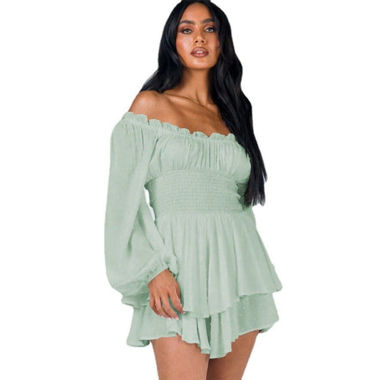 Asmara | Dames Off-Shoulder Jurk | Ruffled Flare Ontwerp