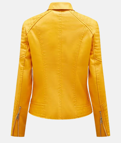 Joline | Trendy Bikerjas met Ritsen