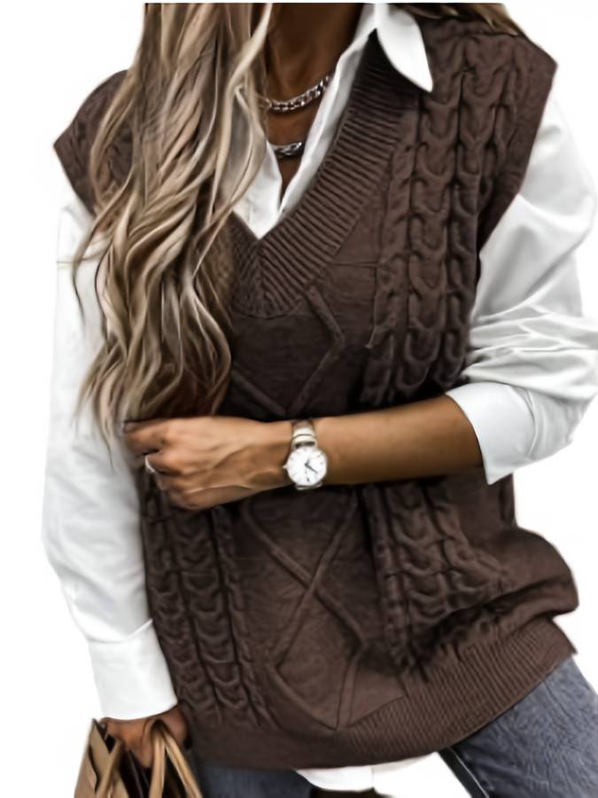Lourina | Gebreid Kabelvest Dames