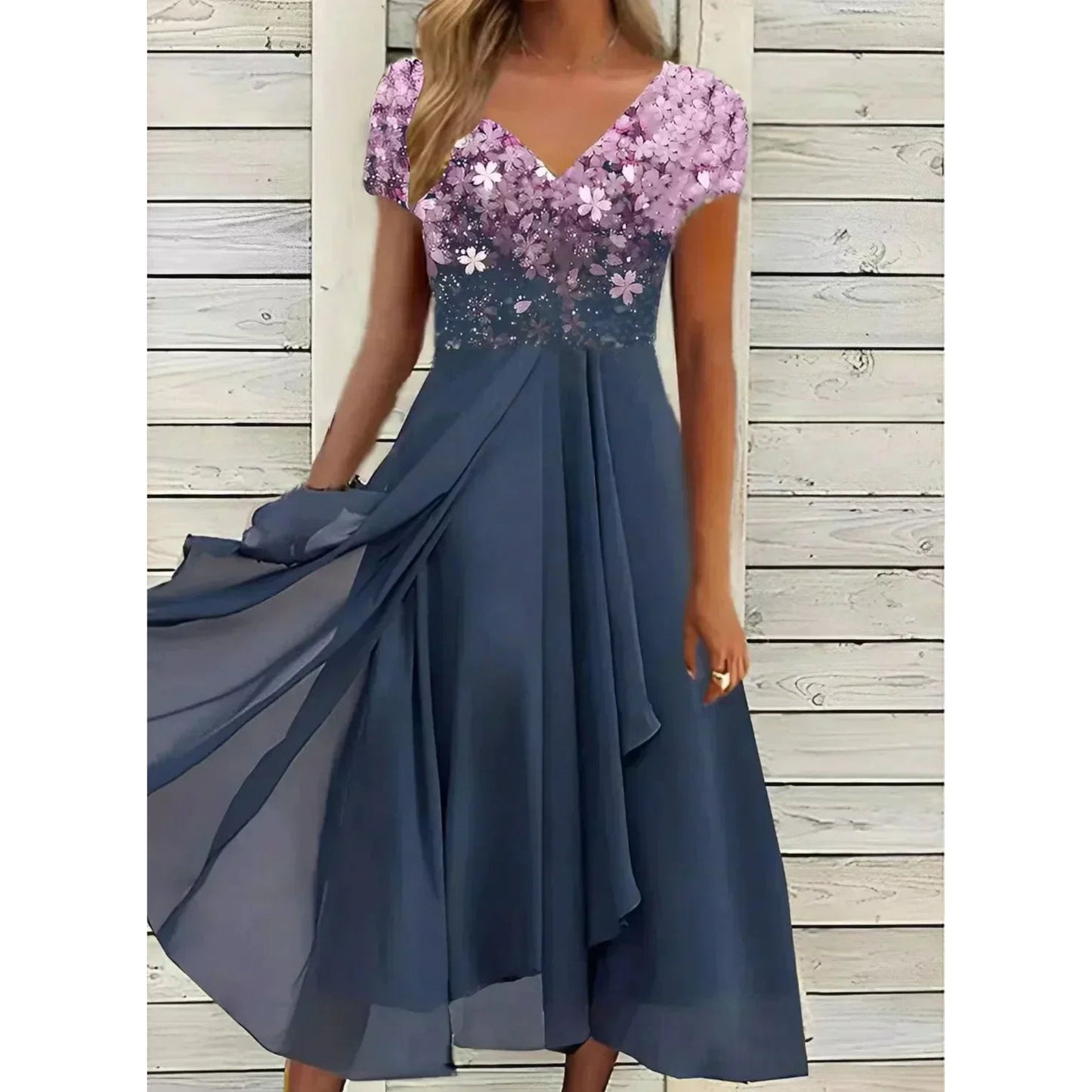 Claudelina | Dames Avondjurk | Pailletten Top Midi