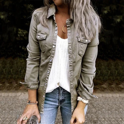 Cristeline | Dames Jas met Knopen | Casual met lange mouwen