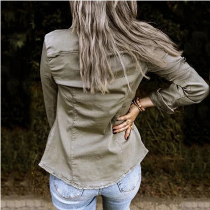 Cristeline | Dames Jas met Knopen | Casual met lange mouwen