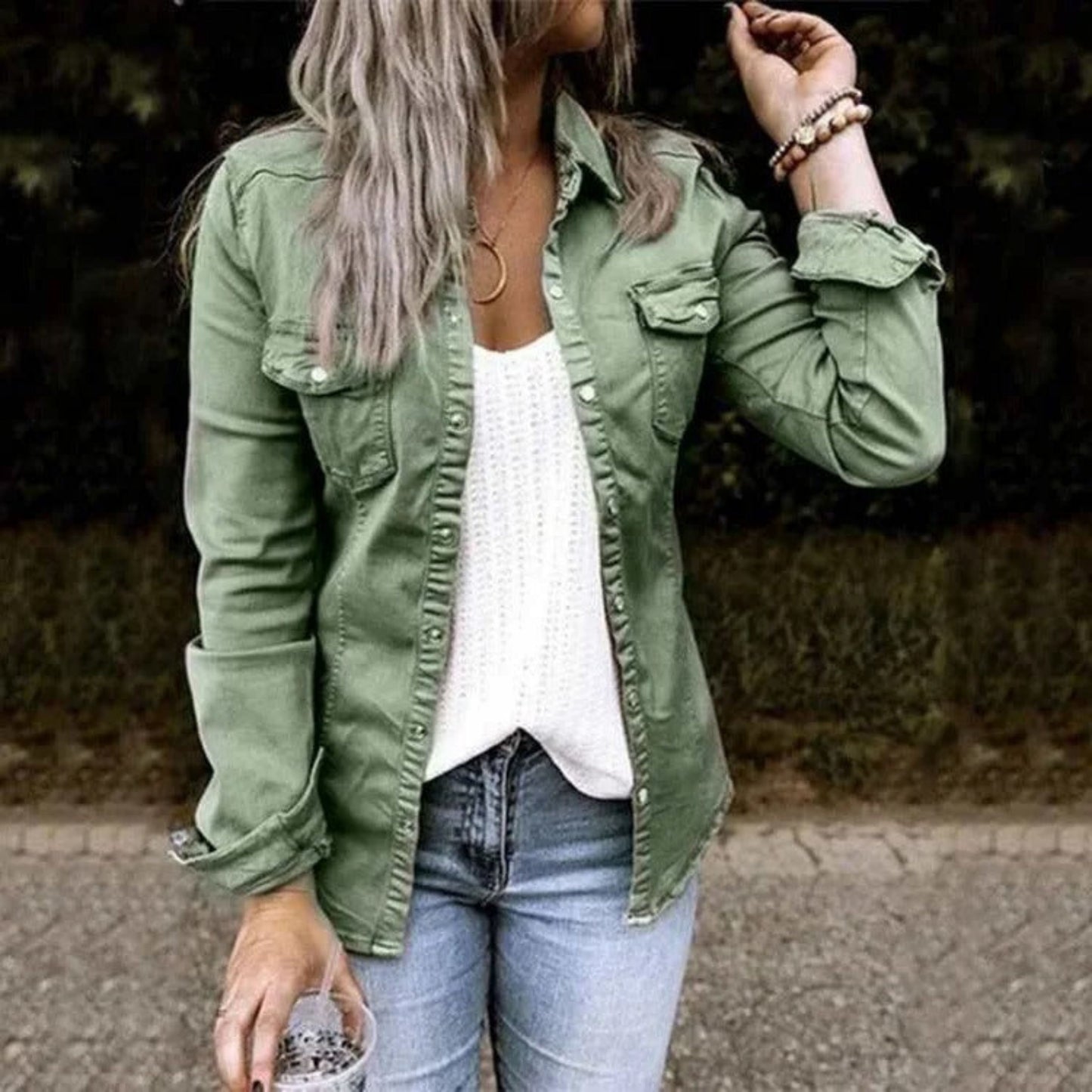 Cristeline | Dames Jas met Knopen | Casual met lange mouwen
