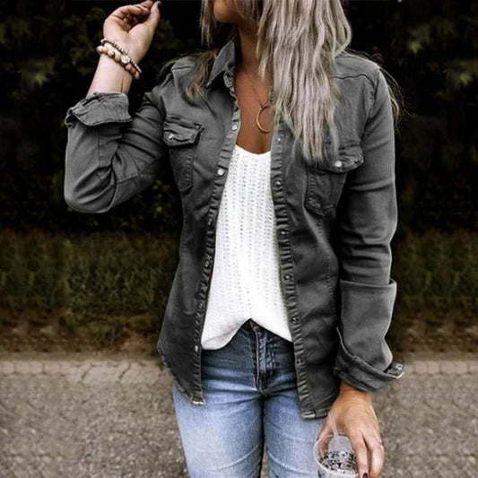 Cristeline | Dames Jas met Knopen | Casual met lange mouwen