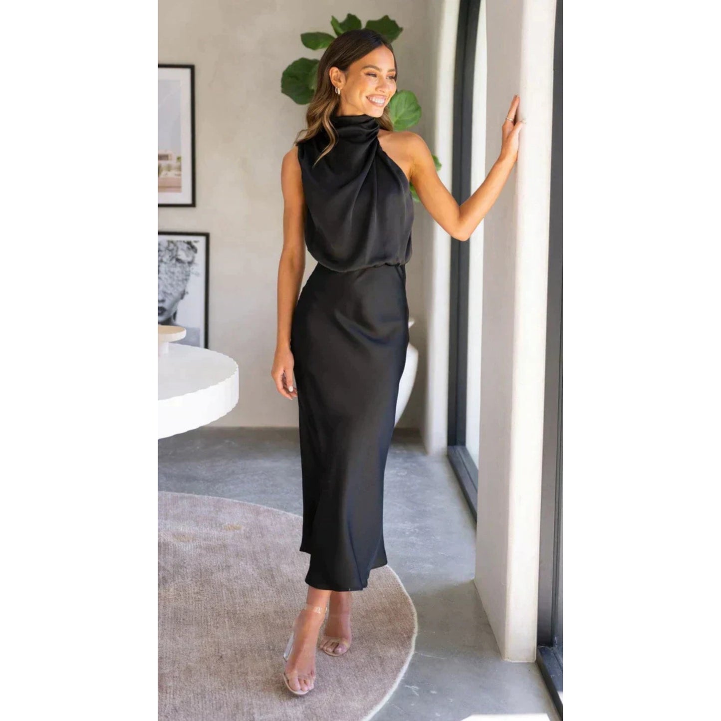 Douwika | Dames Maxi Jurk | Halternek