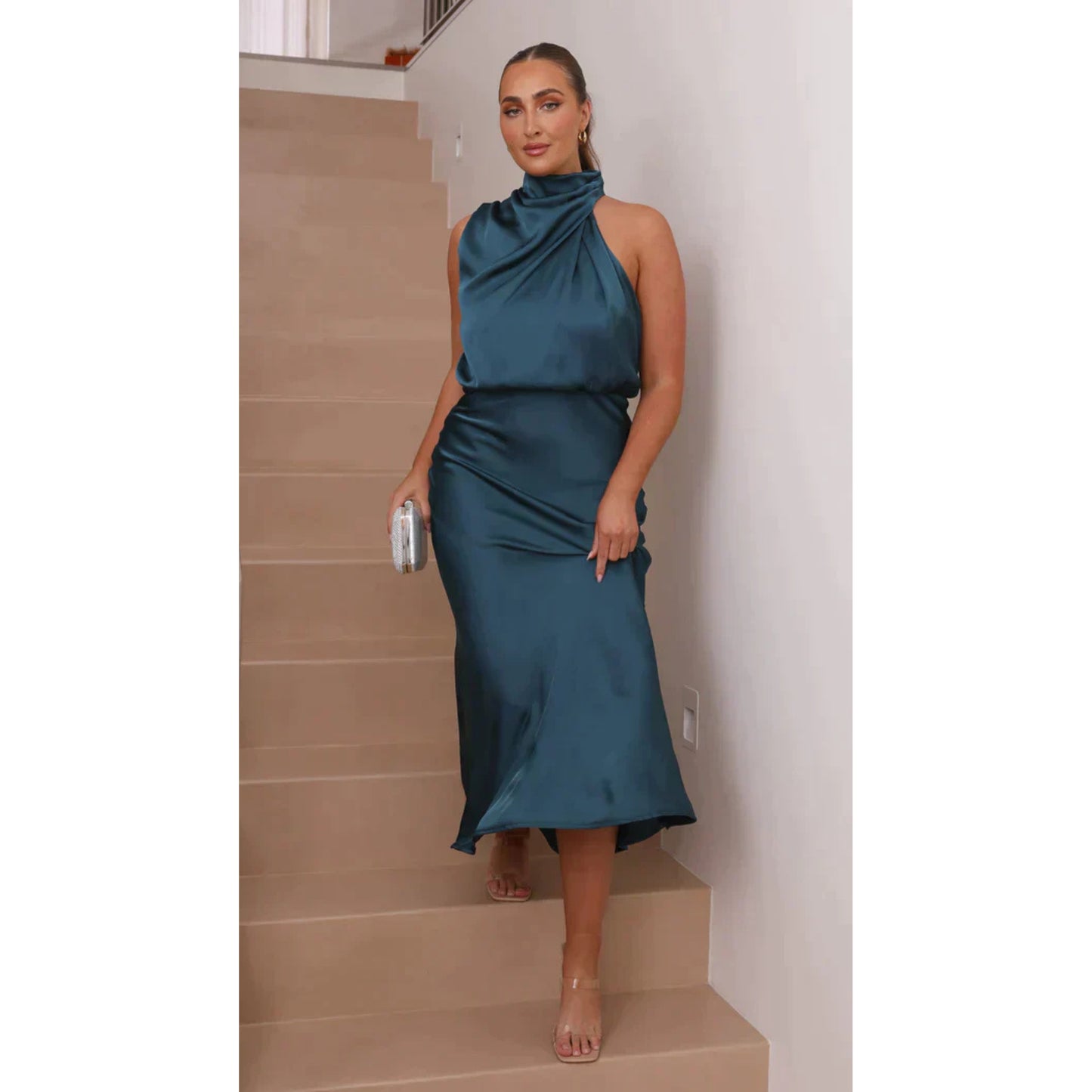 Douwika | Dames Maxi Jurk | Halternek