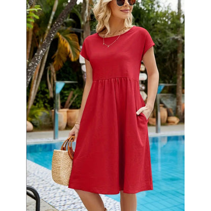 Dames Midi Jurk | Korte Mouwen