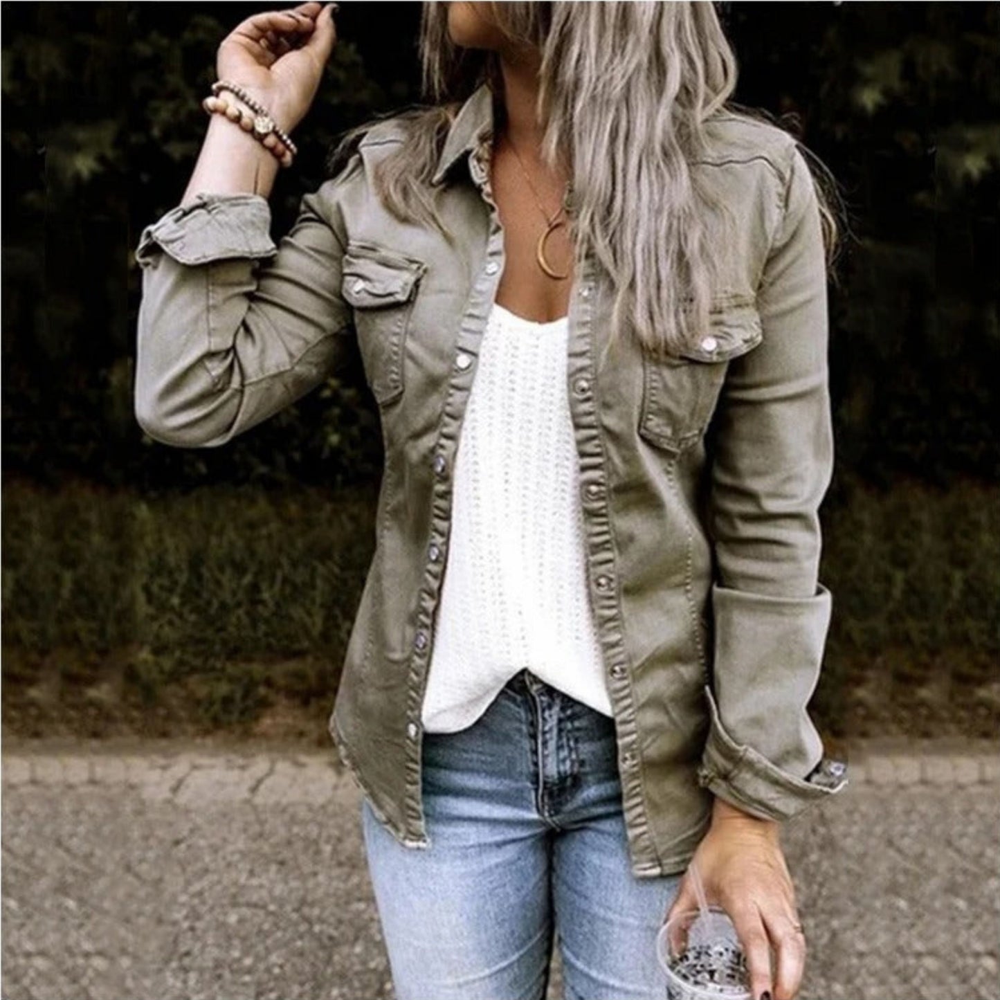 Cristeline | Dames Jas met Knopen | Casual met lange mouwen
