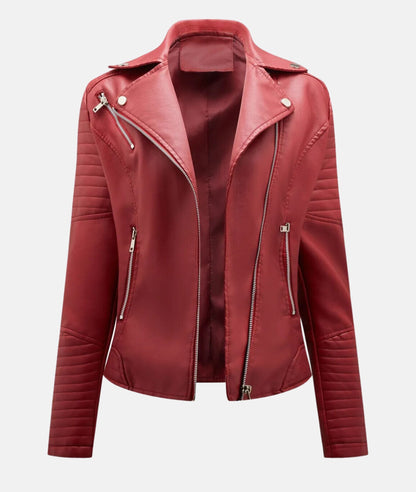 Joline | Trendy Bikerjas met Ritsen