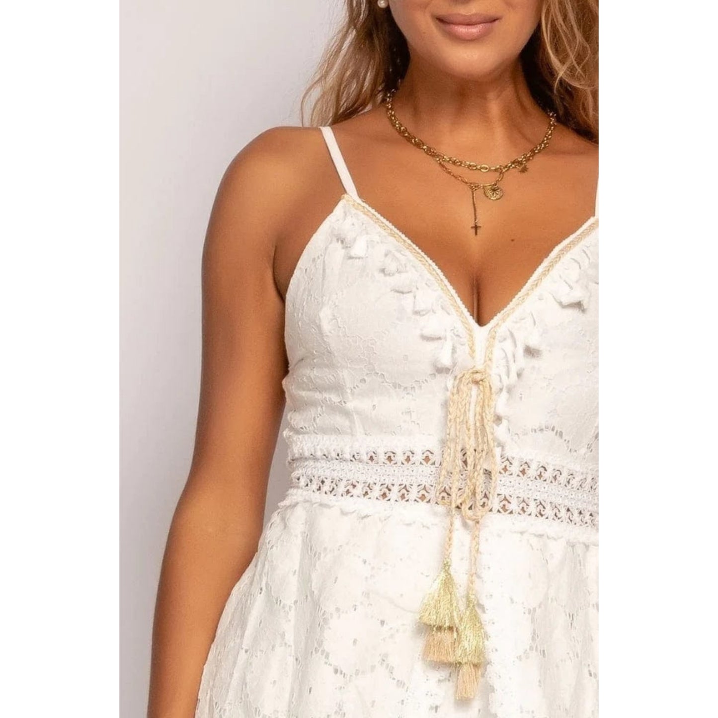 Dames Ibiza Chic Jurk | Wit