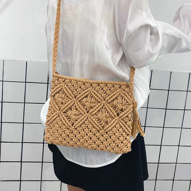 Savitari | Boho Gevlochten Schoudertas