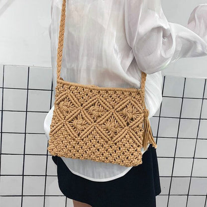 Savitari | Boho Gevlochten Schoudertas