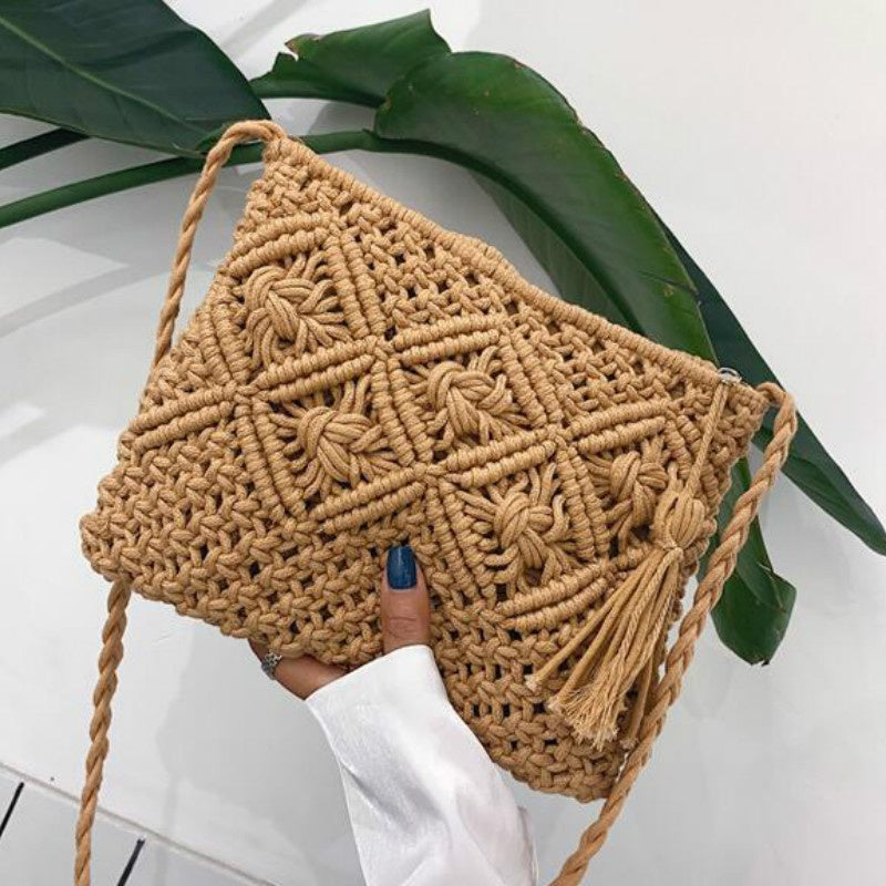 Savitari | Boho Gevlochten Schoudertas