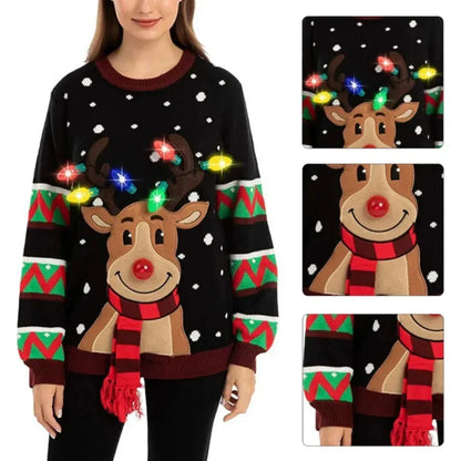 Casey | Kersttrui Met Rendierprint
