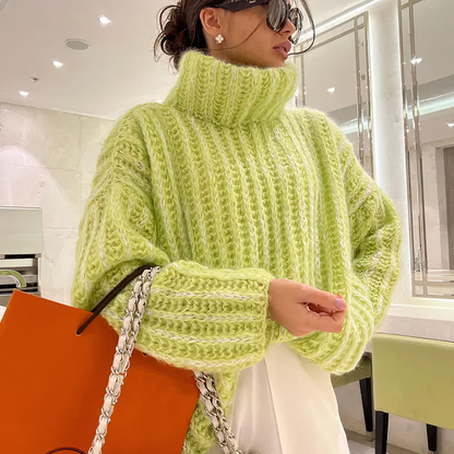 Keely | Fluffy Gebreide Coltrui