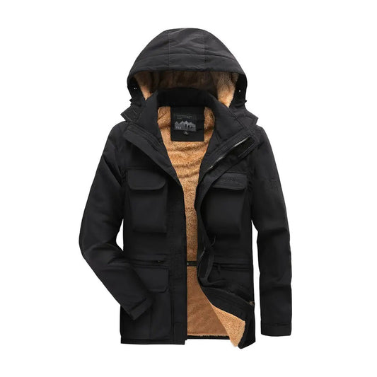 Herenjas – Casual Fit – Weerbestendig – Afneembare Capuchon – Imitatiebont Voering