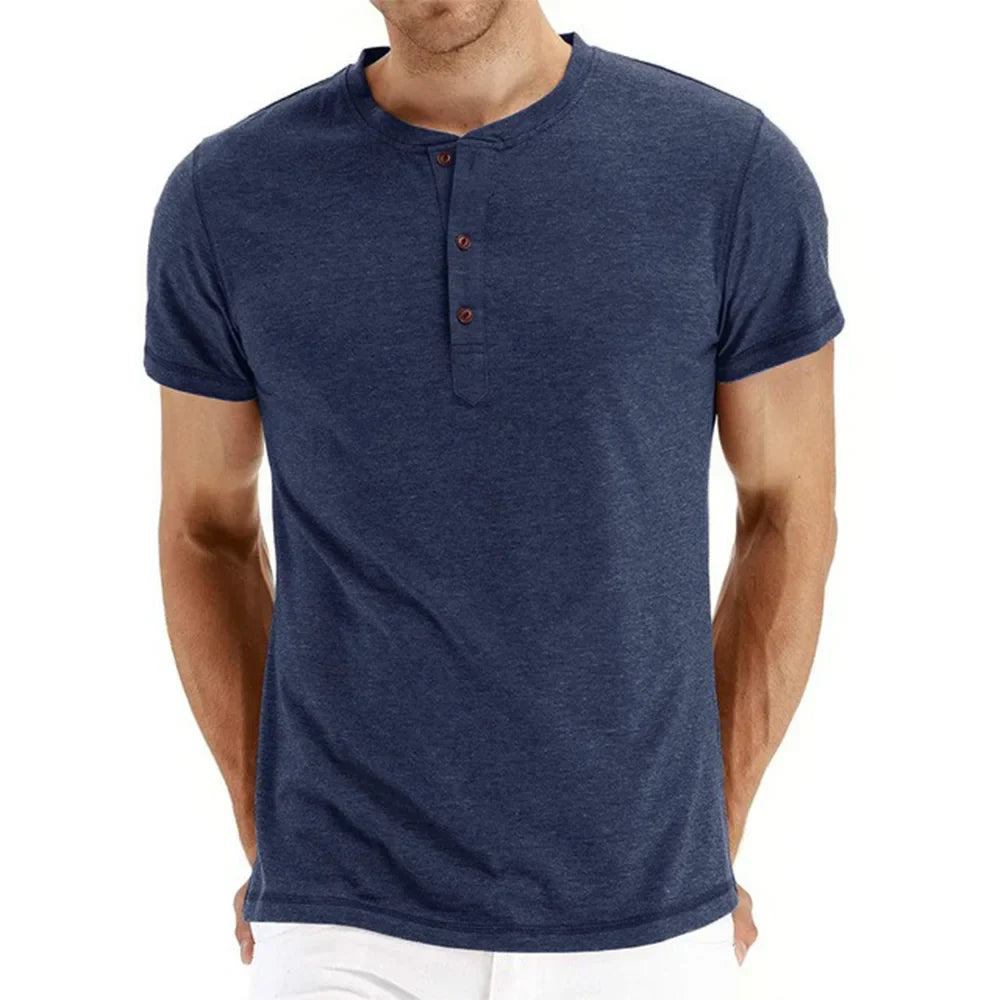 Gillis | Casual Henley Overhemd