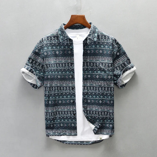 Corrin | Trendy Aztec Print Overhemd