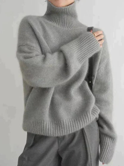 Dames Coltrui – Wol – Oversized Pasvorm – Ribboord – Lage Schouwnaden