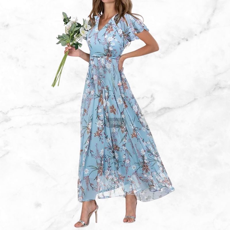 Marjorie - Retro Bloemenjurk
