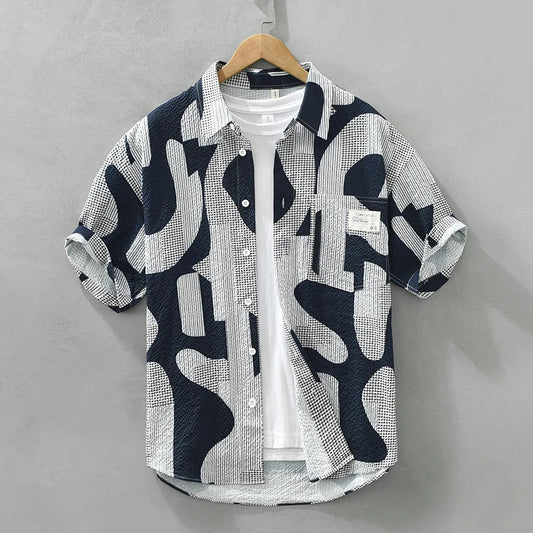 Eryndric | Ademend Abstract Print Overhemd