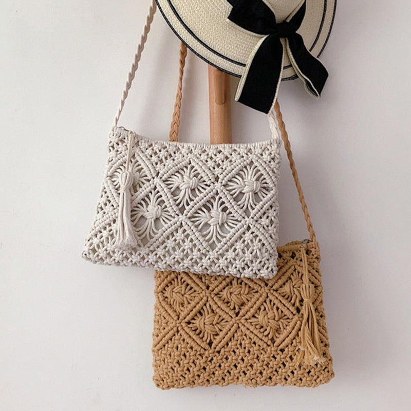 Savitari | Boho Gevlochten Schoudertas
