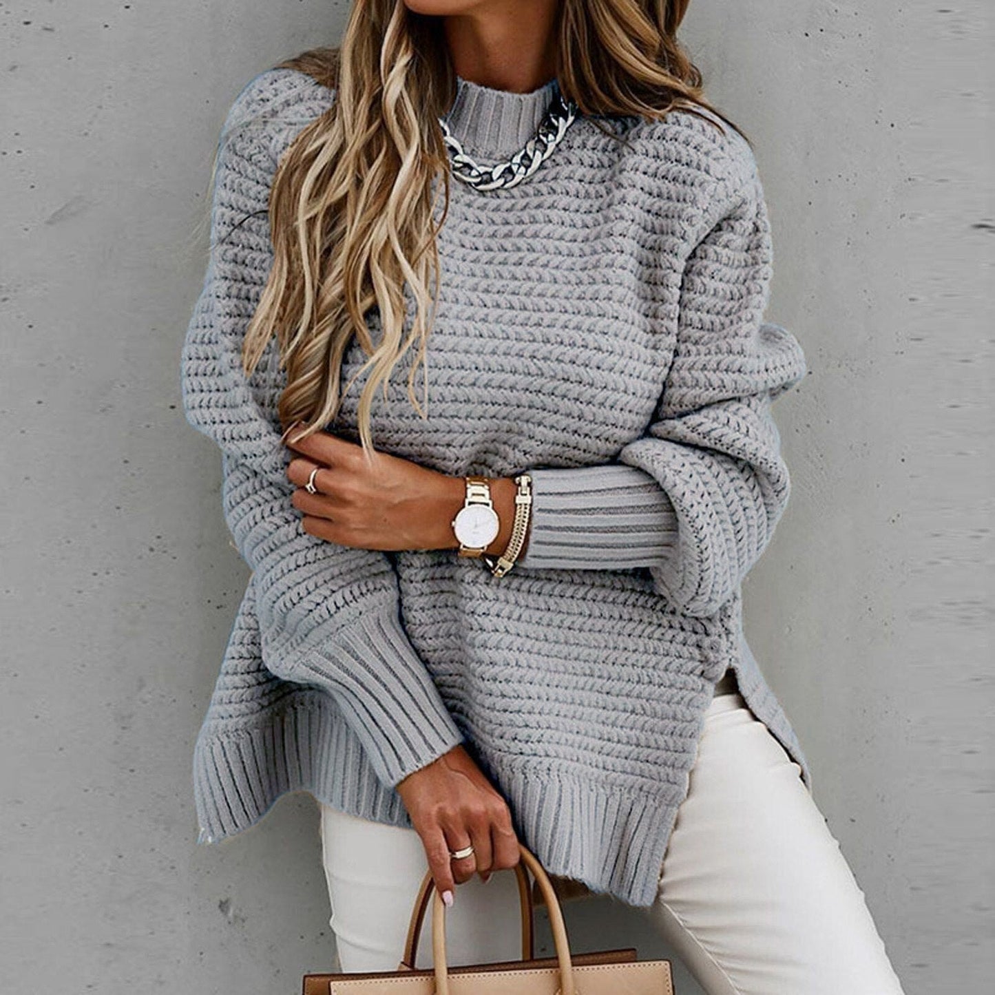Lindy | Oversized Gestructureerde Trui