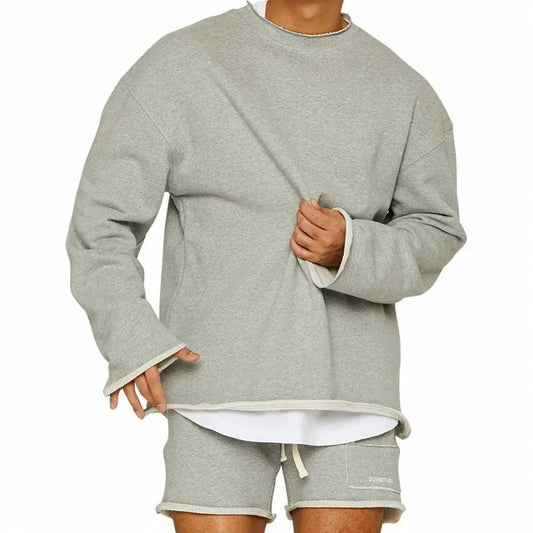 Heren Trui – Relaxed Fit – Gebreide Stof – Drop Shoulder – Ronde Hals Casual
