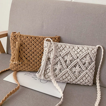 Savitari | Boho Gevlochten Schoudertas