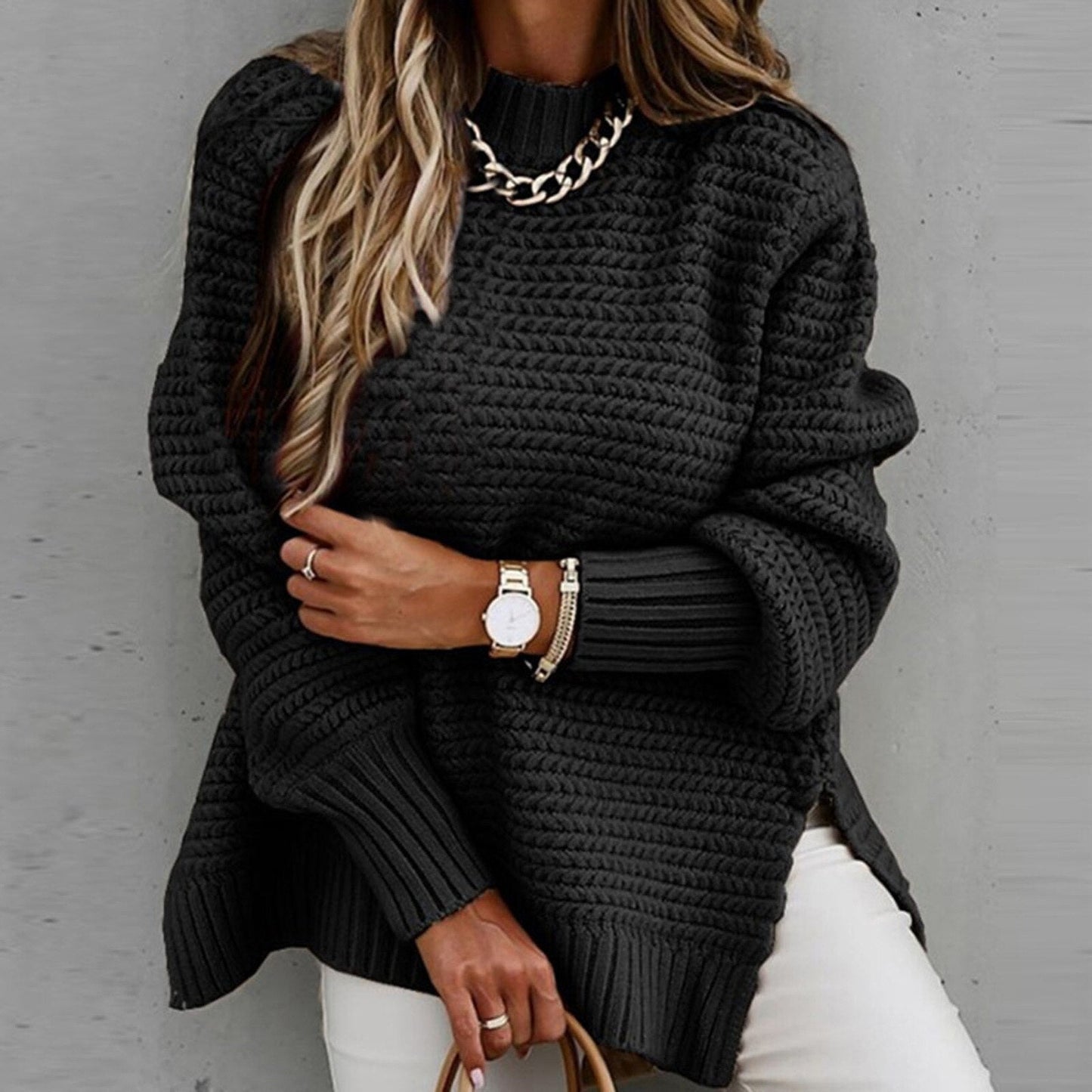 Lindy | Oversized Gestructureerde Trui