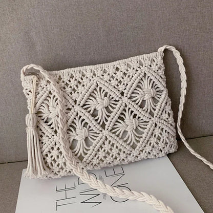 Savitari | Boho Gevlochten Schoudertas