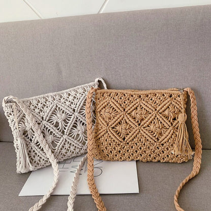 Savitari | Boho Gevlochten Schoudertas