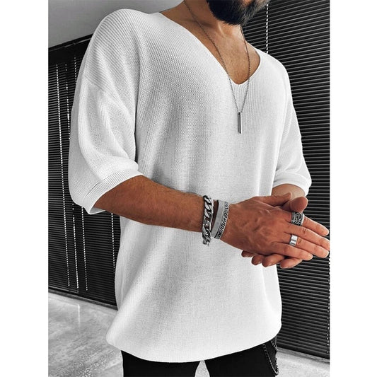 Acton | Casual Diepe V-Hals T-Shirt