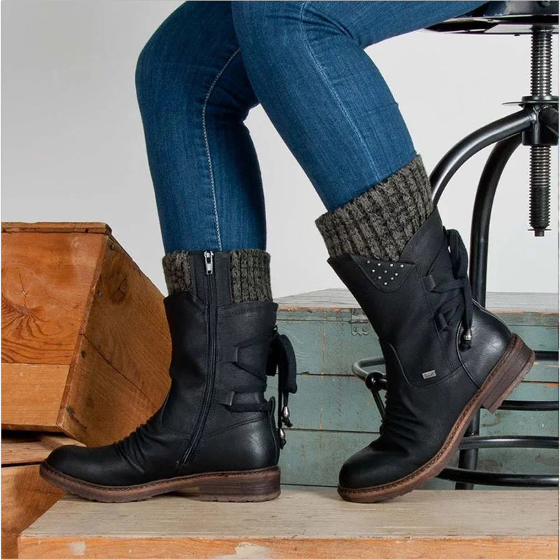 Maite | Stijlvolle Trendy Halfhoge Winterlaarzen