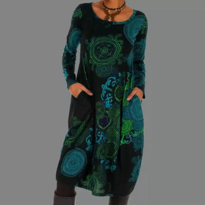 Kyla | Vintage Boho Midi Jurk