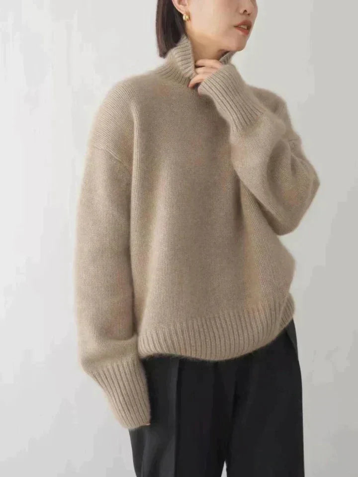 Dames Coltrui – Wol – Oversized Pasvorm – Ribboord – Lage Schouwnaden