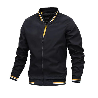 Heren Jack – Slim Fit – Opstaande Kraag – Ribboorden – Ritsluiting