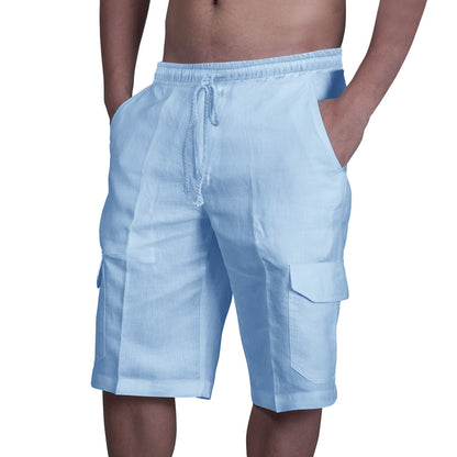 Heren cargo short – Relaxed fit – Ademend materiaal – Flapzakken – Elastische tailleband
