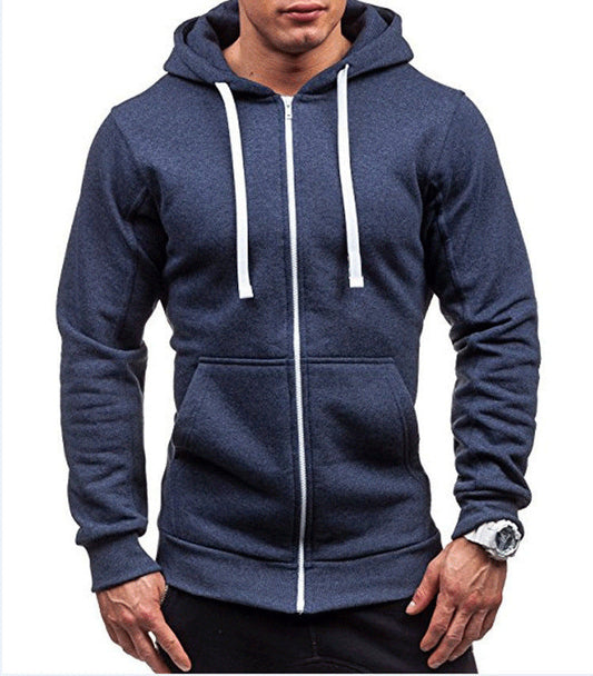 Heren Hoodie Sweatjack – Katoenmix – Regular Fit – Full Zip – Casual Stijl