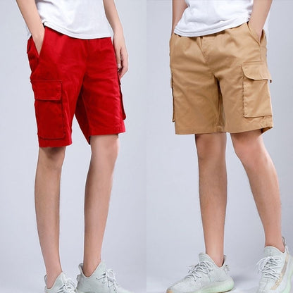Heren Cargo Shorts – Losse Pasvorm – Katoen – Kniehoogte – Praktisch Design