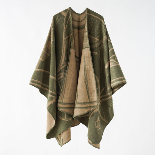 Giana | Gedessineerde Open Poncho