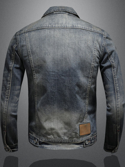 Heren Spijkerjack – Regular Fit – Knoopsluiting – Borstzakken – Casual Stijl