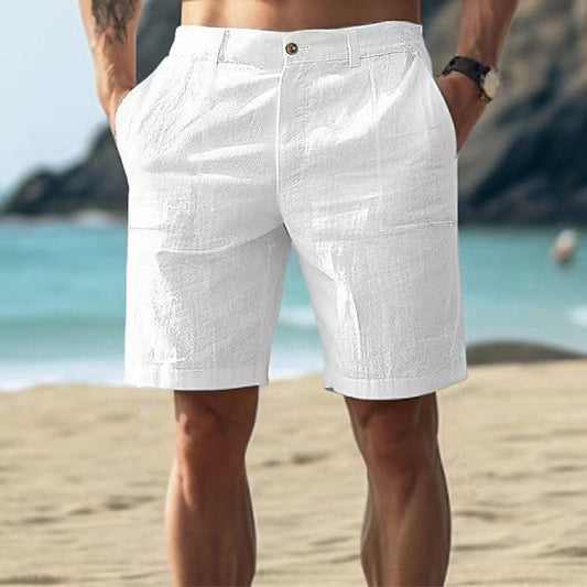 Heren Korte Broek – Relaxte Pasvorm – Ademend Materiaal – Kniehoogte – Utility Zakken