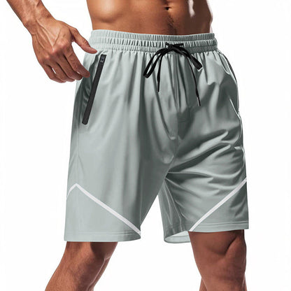 Heren sportshort – Sneldrogend – Losse pasvorm – Kniehoogte – Ritszakken – Trekkoord
