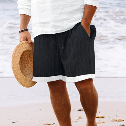 Heren strandshort – Relaxed fit – Ademende stof – Elastische taille met koord
