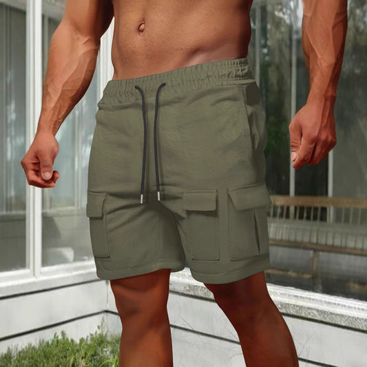 Heren Cargo Shorts – Relaxed Fit – Ademend Materiaal – Elastische Taille – Zijzakken