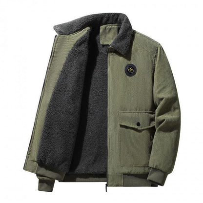 Heren Jack – Corduroy – Losse Pasvorm – Knopen – Lamswol Voering – Casual