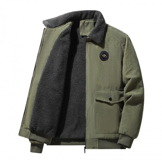 Heren Jack – Corduroy – Losse Pasvorm – Knopen – Lamswol Voering – Casual