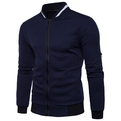 Heren Sweatvest Cardigan – Slim Fit – Gewatteerd – Ritsluiting – Mouwzak