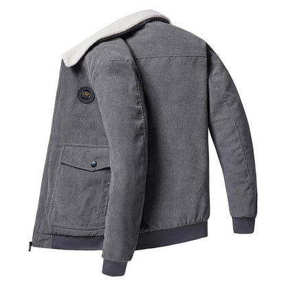 Heren Jack – Corduroy – Losse Pasvorm – Knopen – Lamswol Voering – Casual